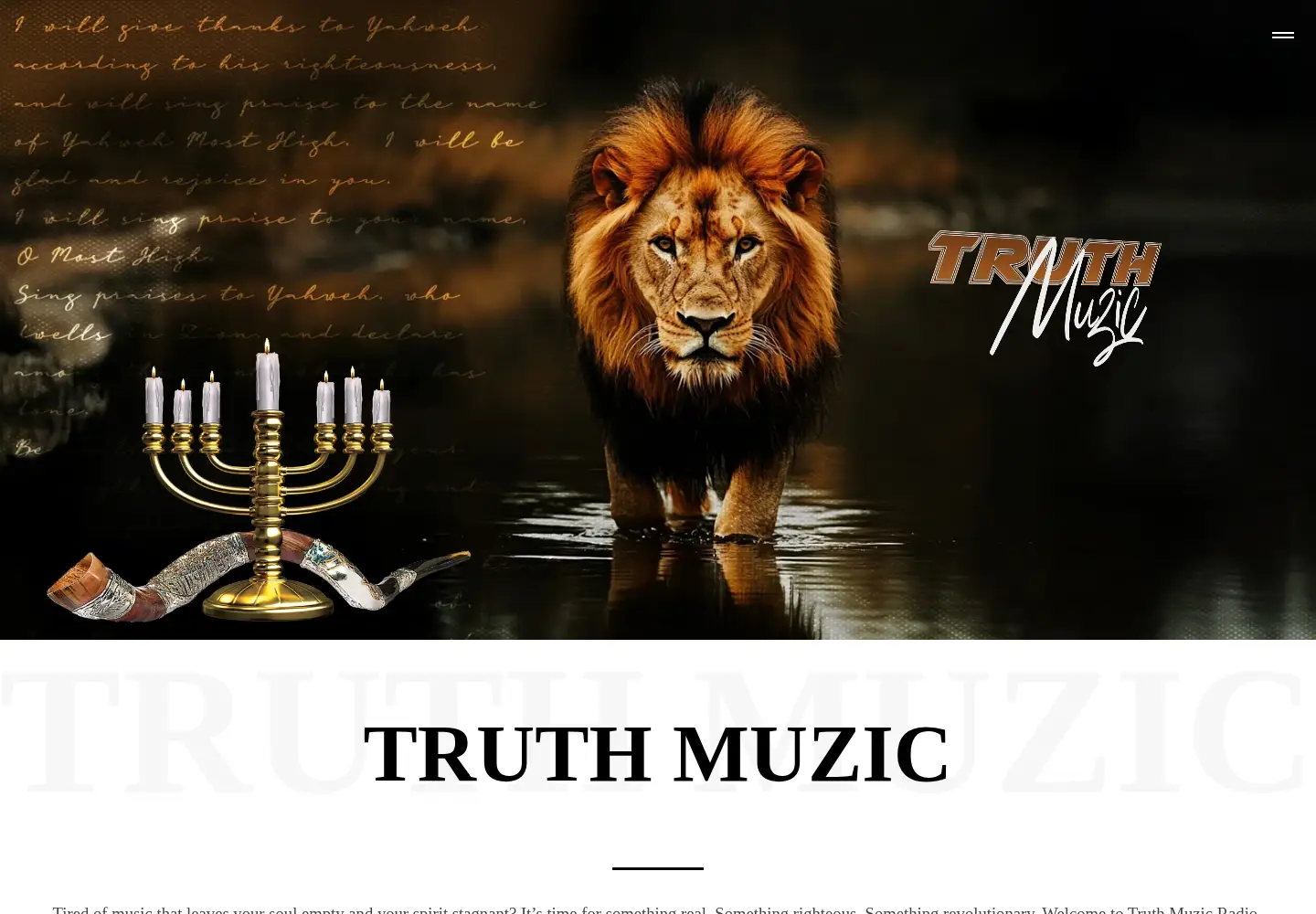 Screenshot of truthmuzic.com