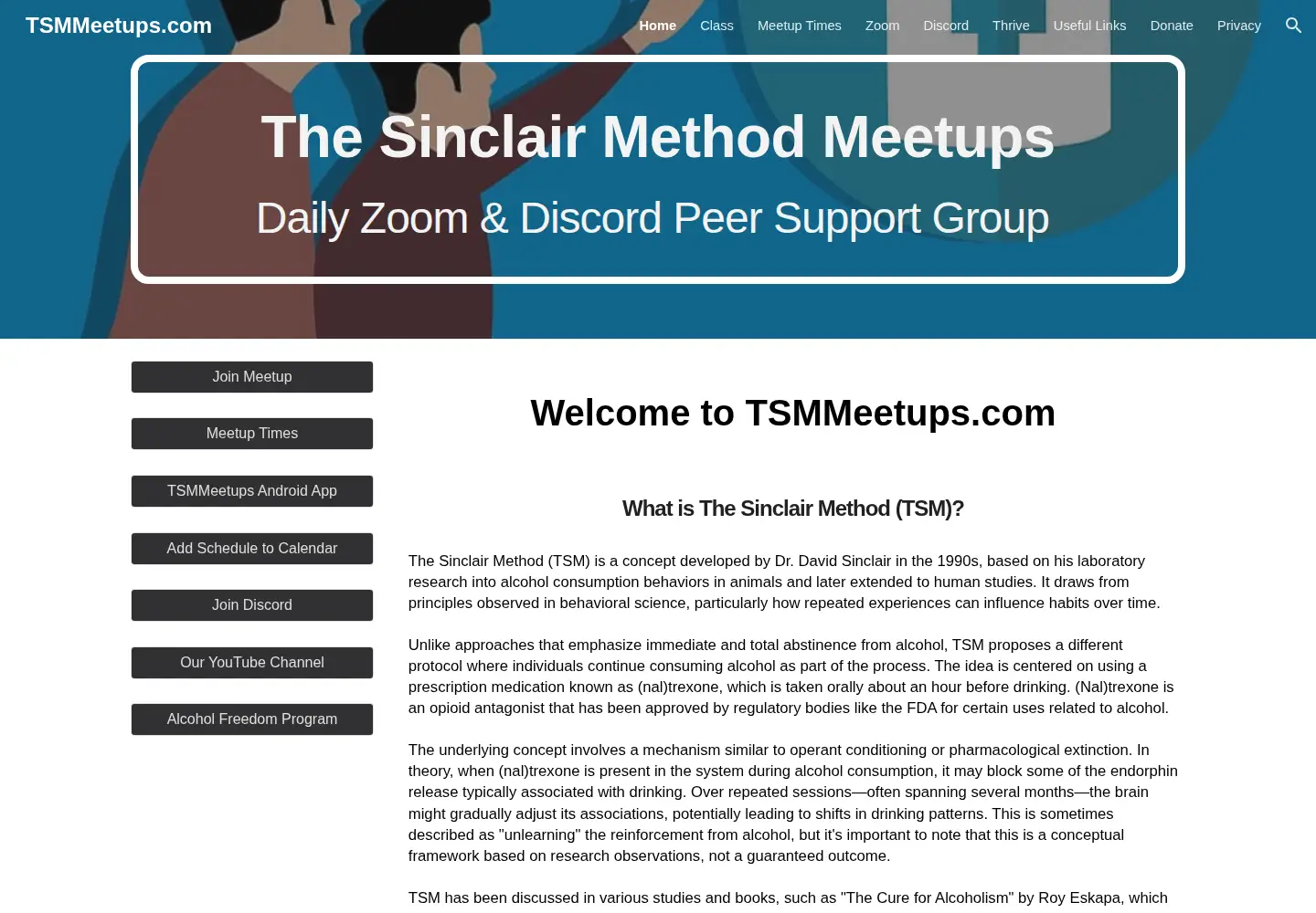 Screenshot of tsmmeetups.com