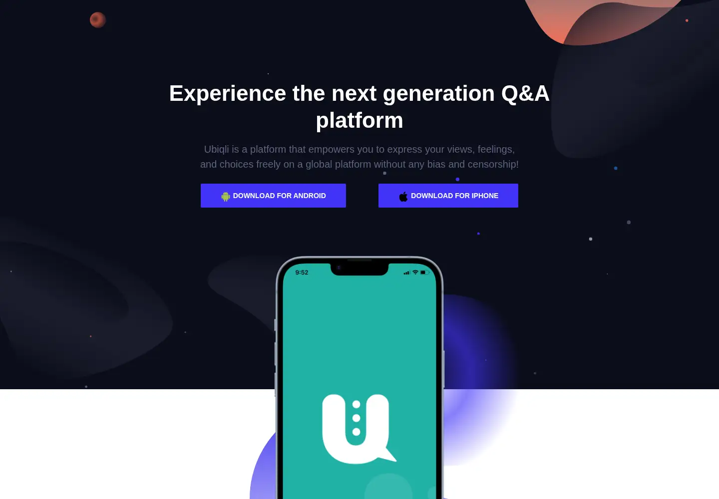 Screenshot of ubiqli.com