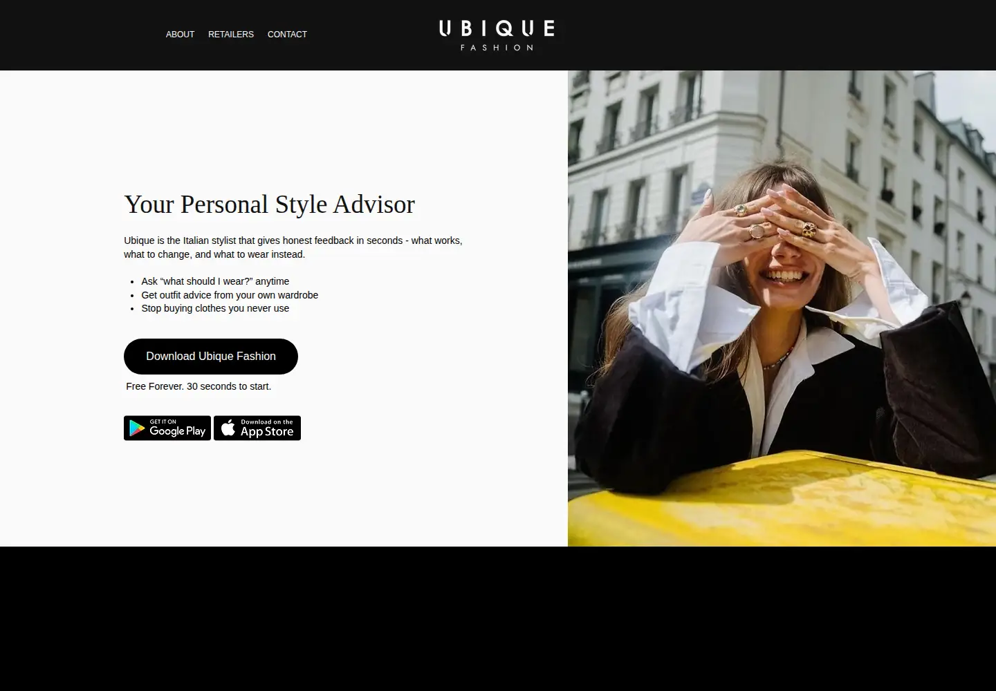 Screenshot of ubiquefashion.com