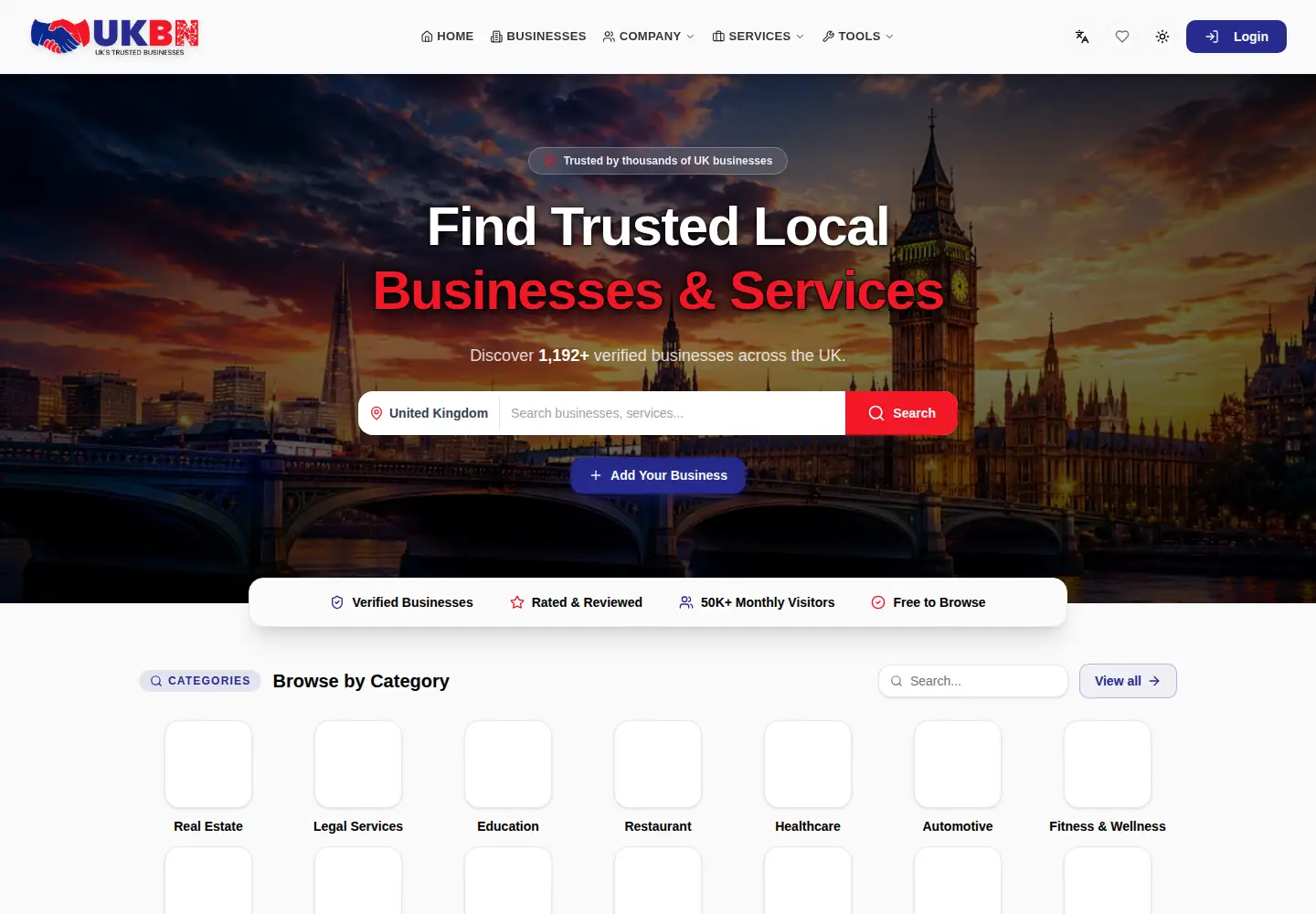 Screenshot of ukbiznetwork.com