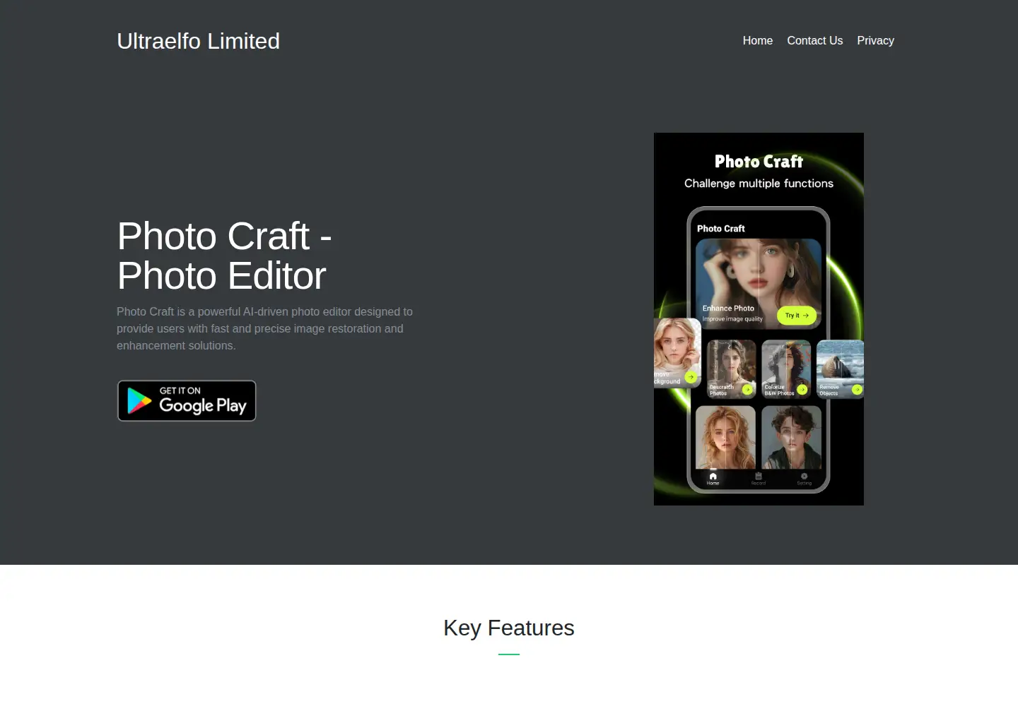 Captured homepage of ultraelfo.com in the current scan