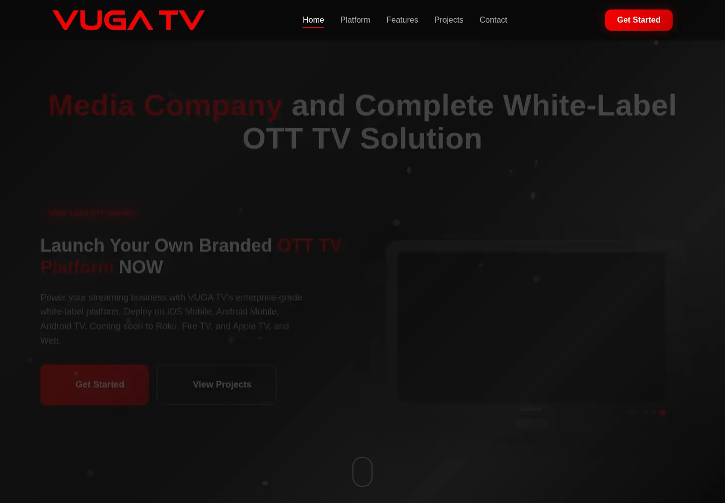 Screenshot of vuga-tv.com