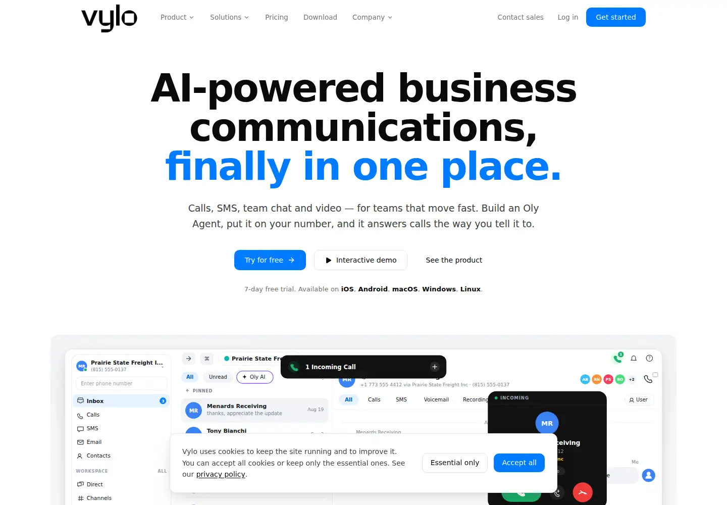 Screenshot of vylo.com