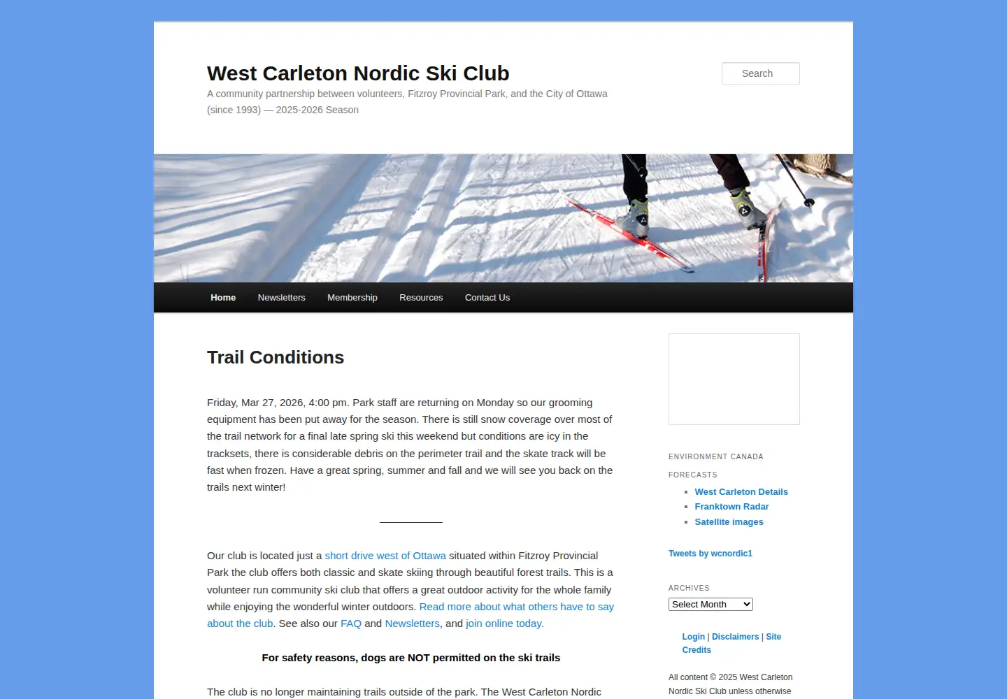 Captured homepage of wcnordic.com in the current scan