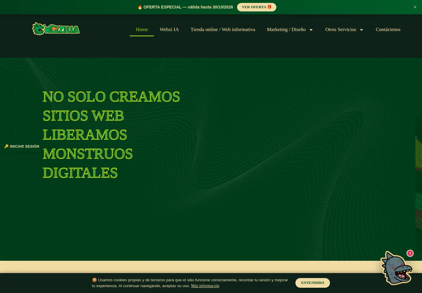 Screenshot of webzillaco.com