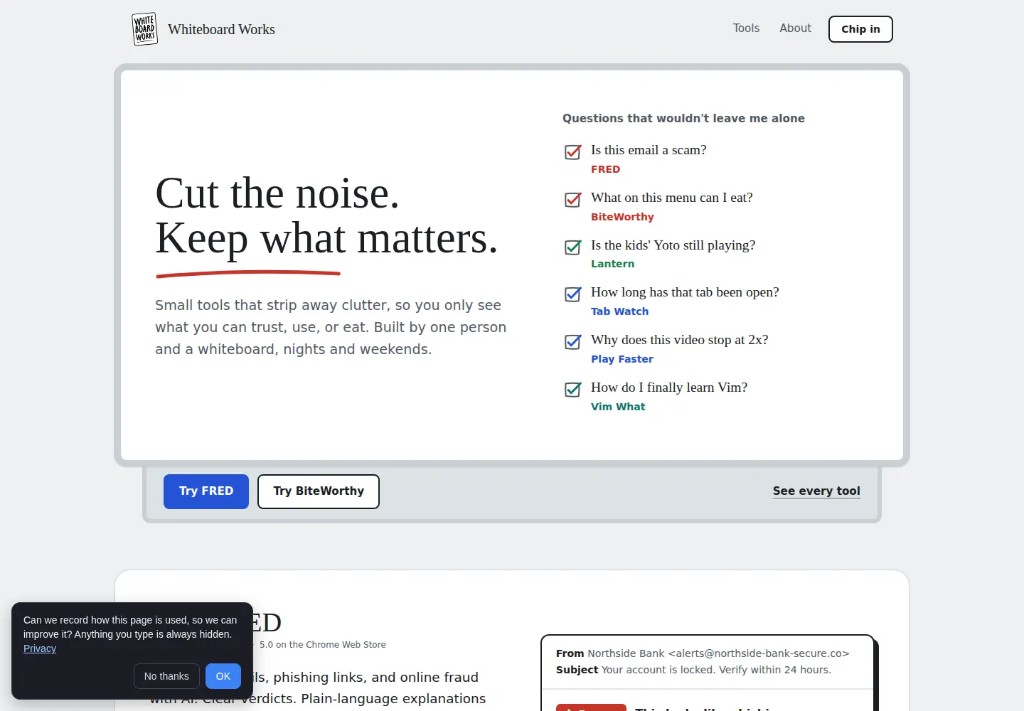 Screenshot of whiteboardworks.com