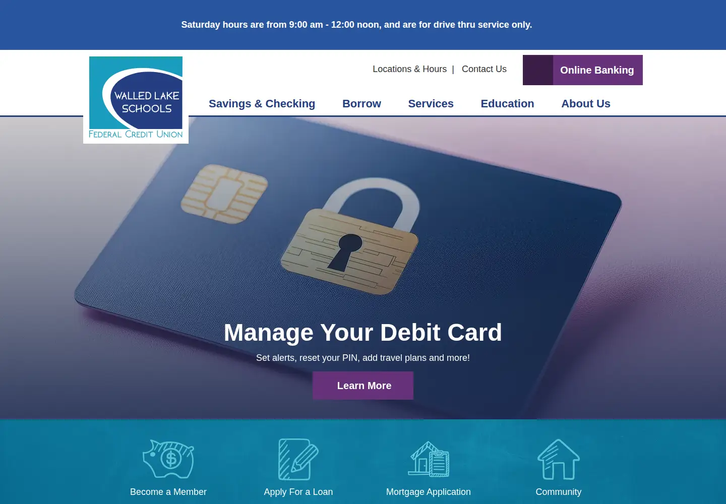 Captured homepage of wlsfcu.com in the current scan