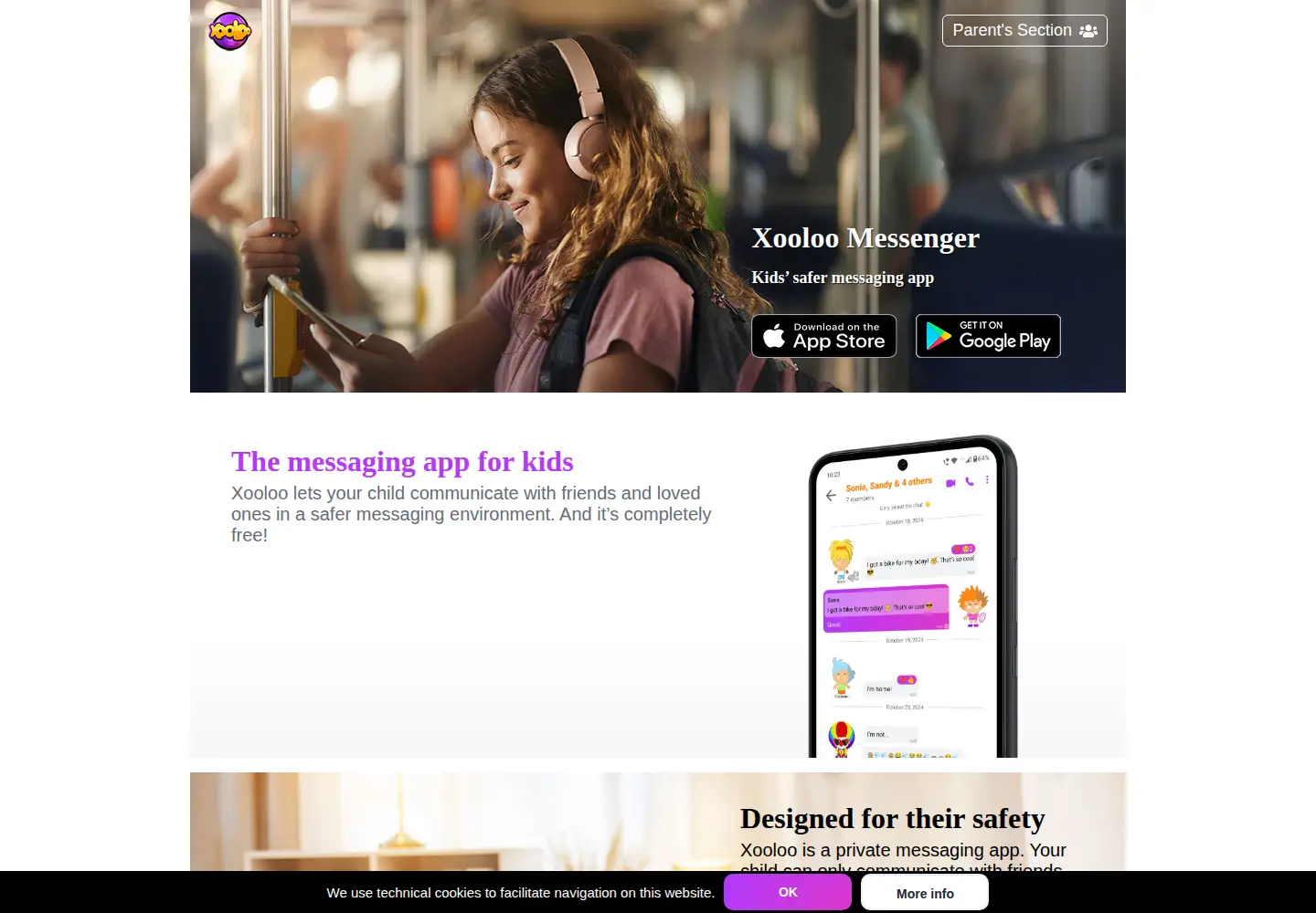 Screenshot of xooloo-messenger.com