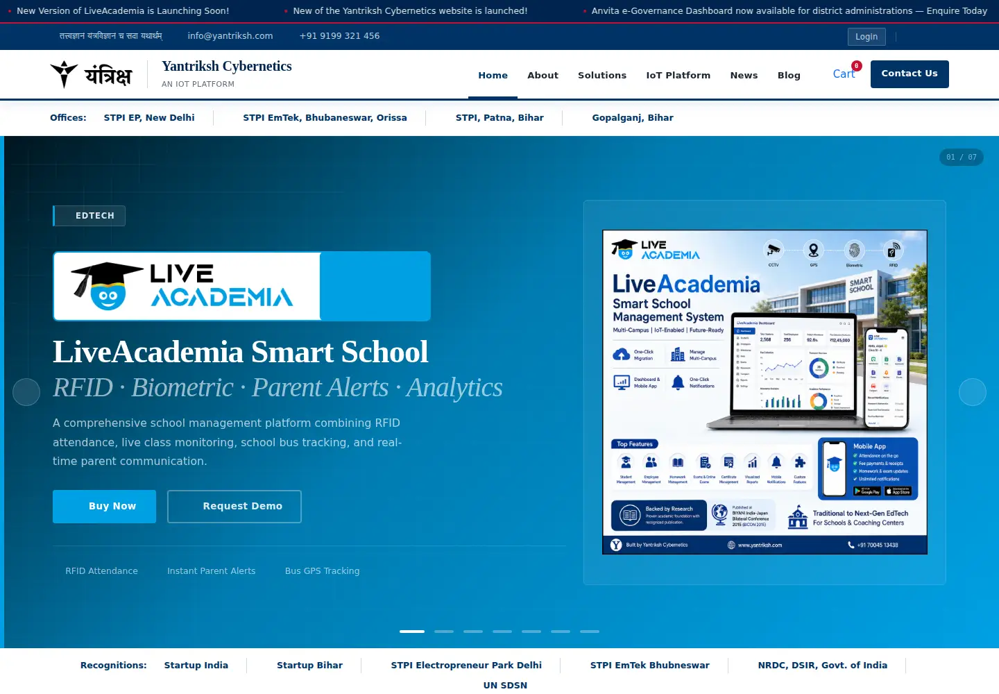 Screenshot of yantriksh.com