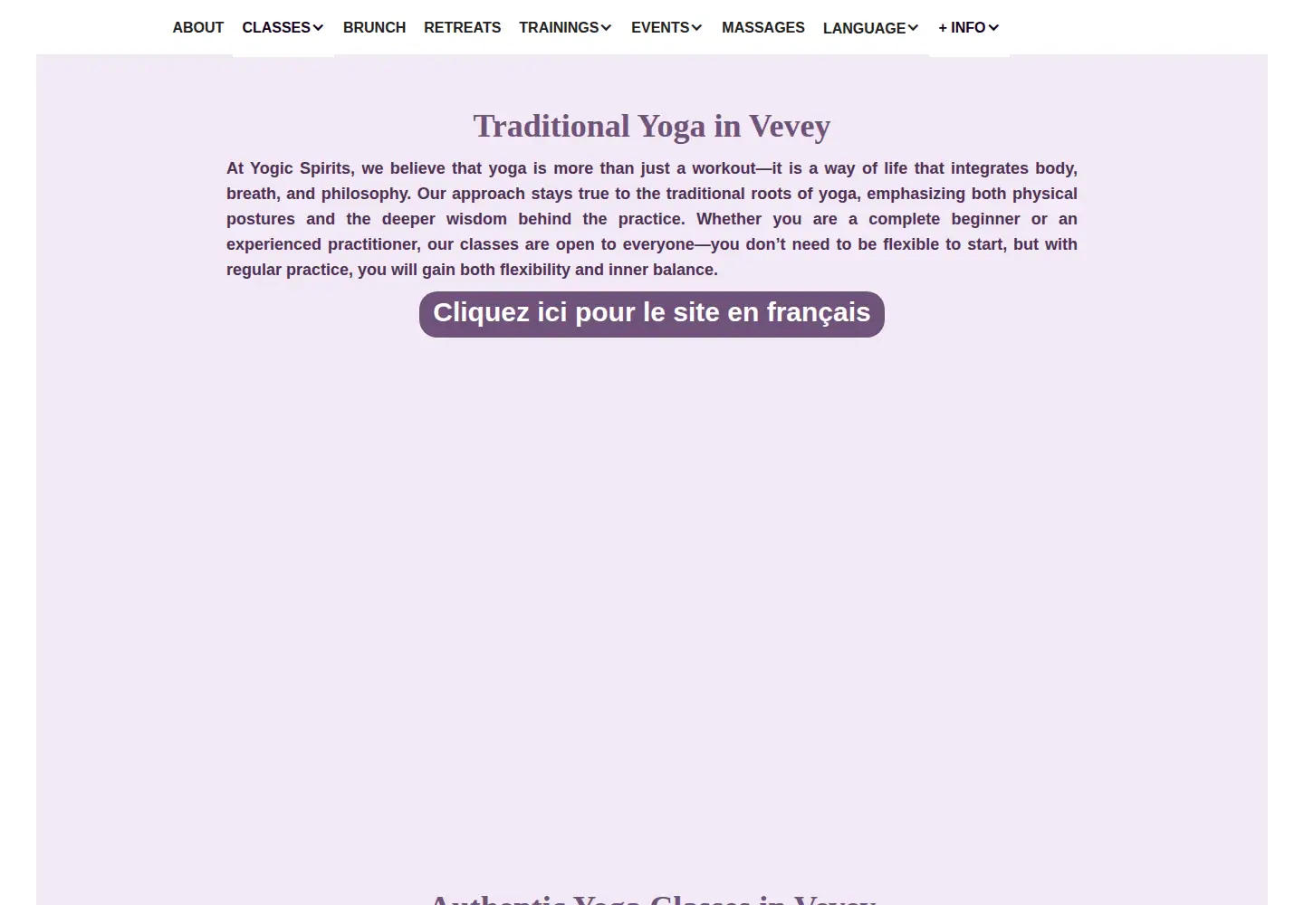 Captured homepage of yogicspirits.com in the current scan