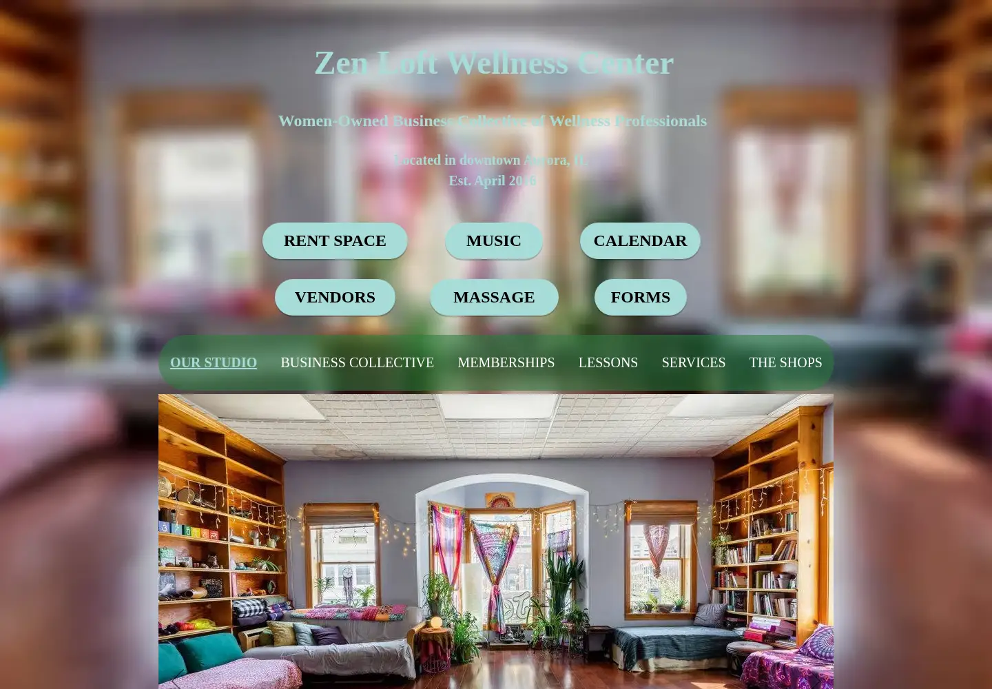 Captured homepage of zenloftwellnesscenter.com in the current scan
