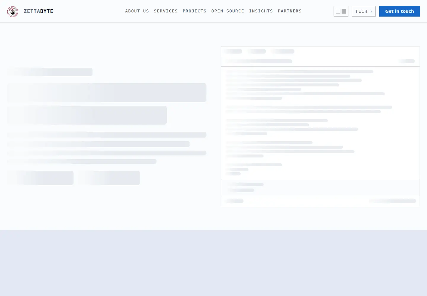 Captured homepage of zettabyteincorp.com in the current scan