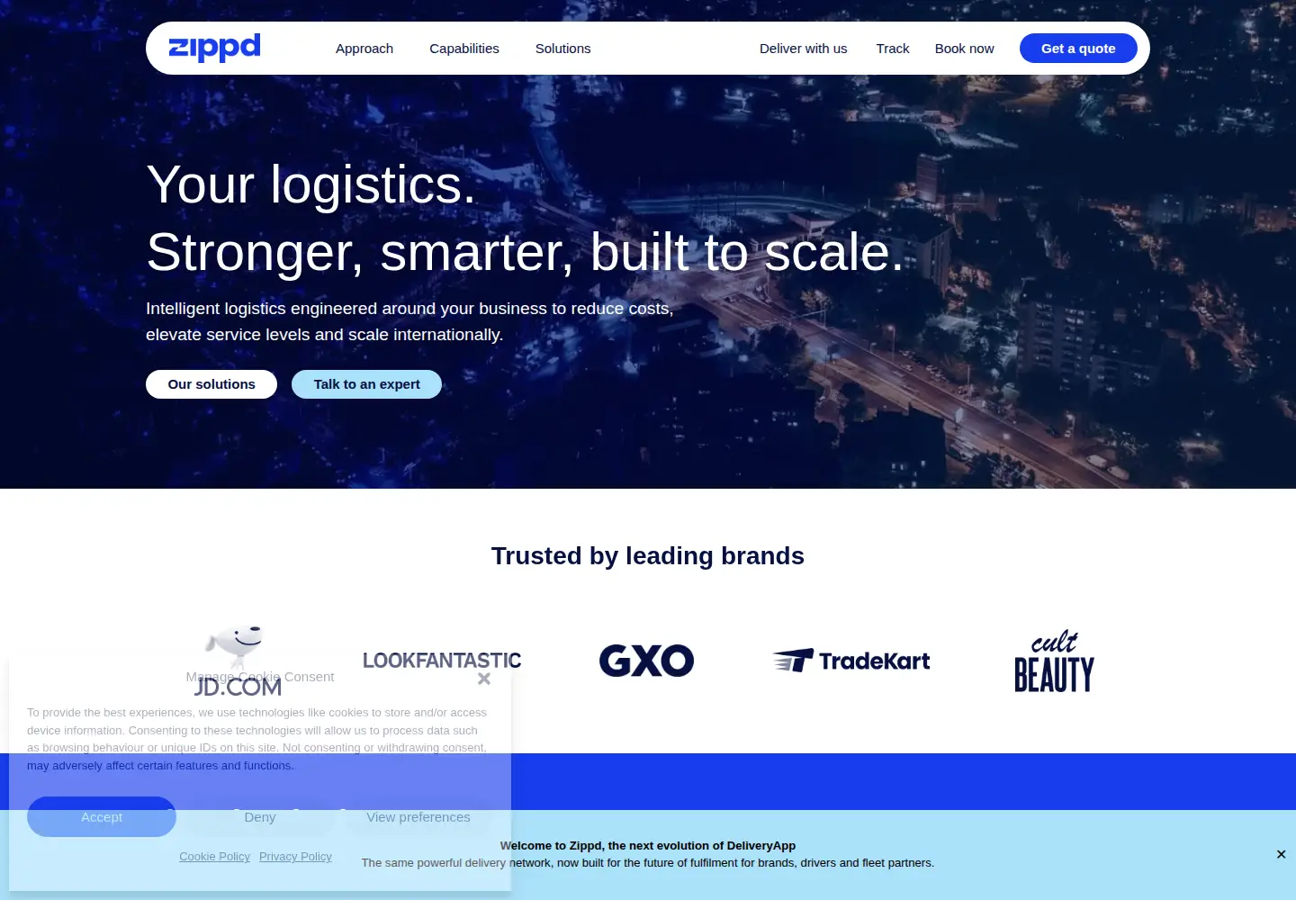 Screenshot of zippd.com