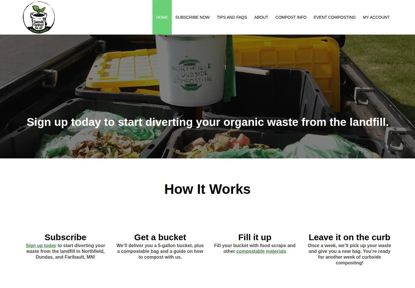 Screenshot of curbsidecompostmn.coop
