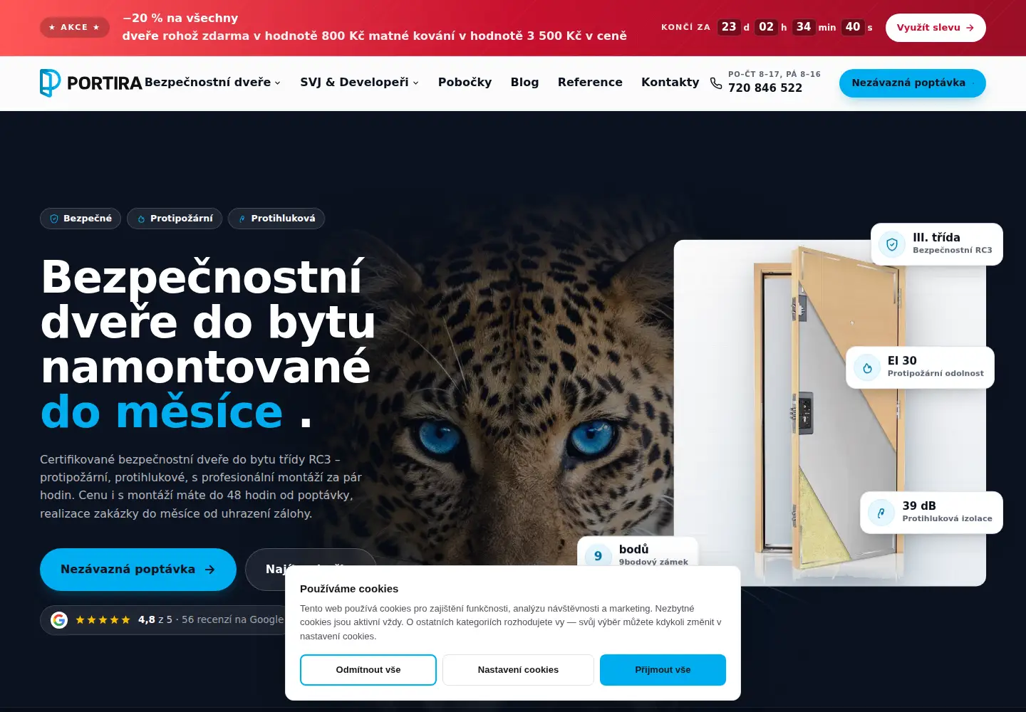 Screenshot of portira.cz