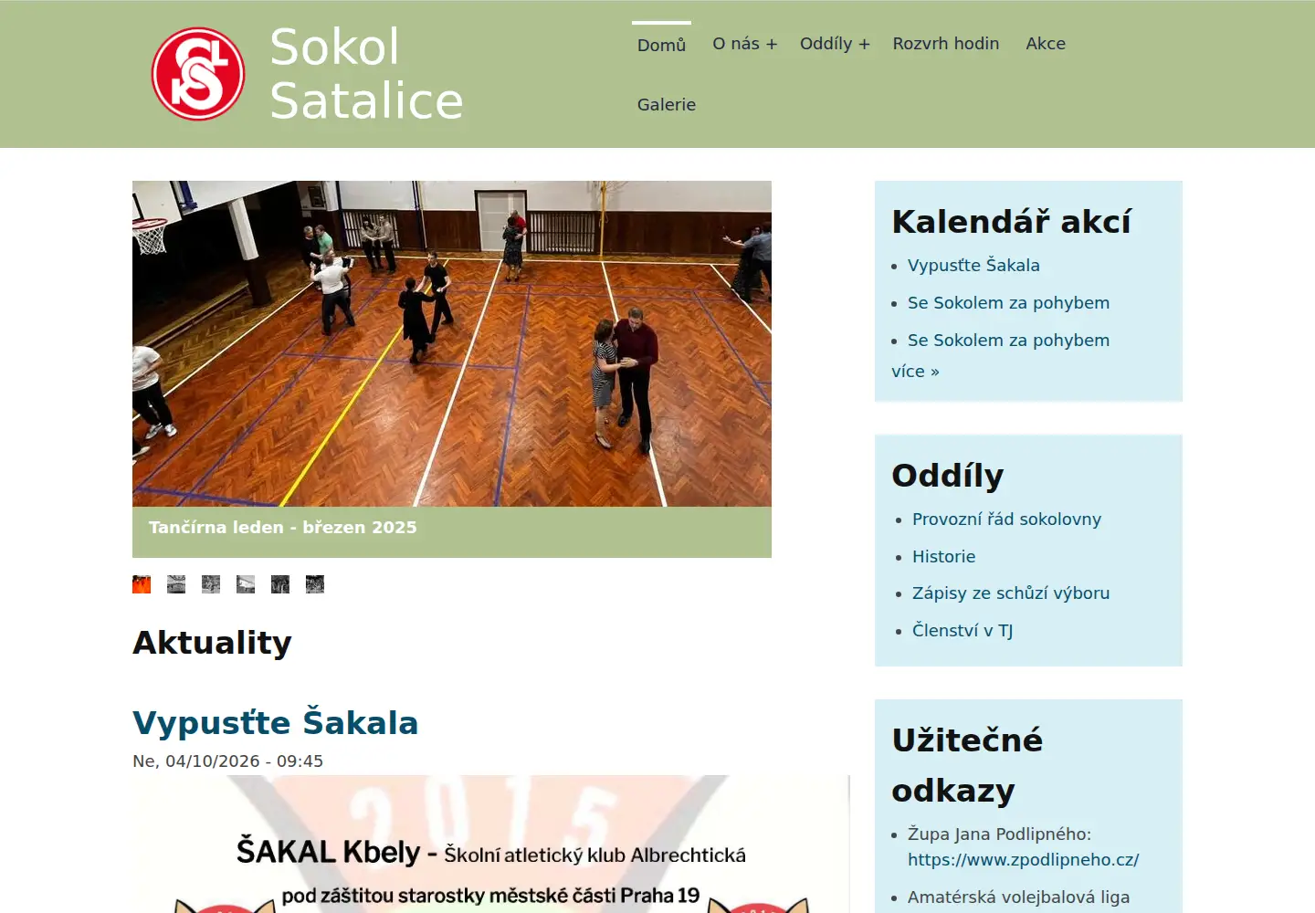 Screenshot of sokol-satalice.cz