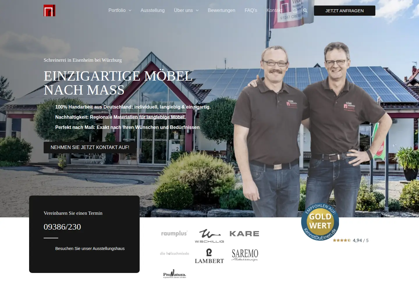 Screenshot of daerr-tische.de