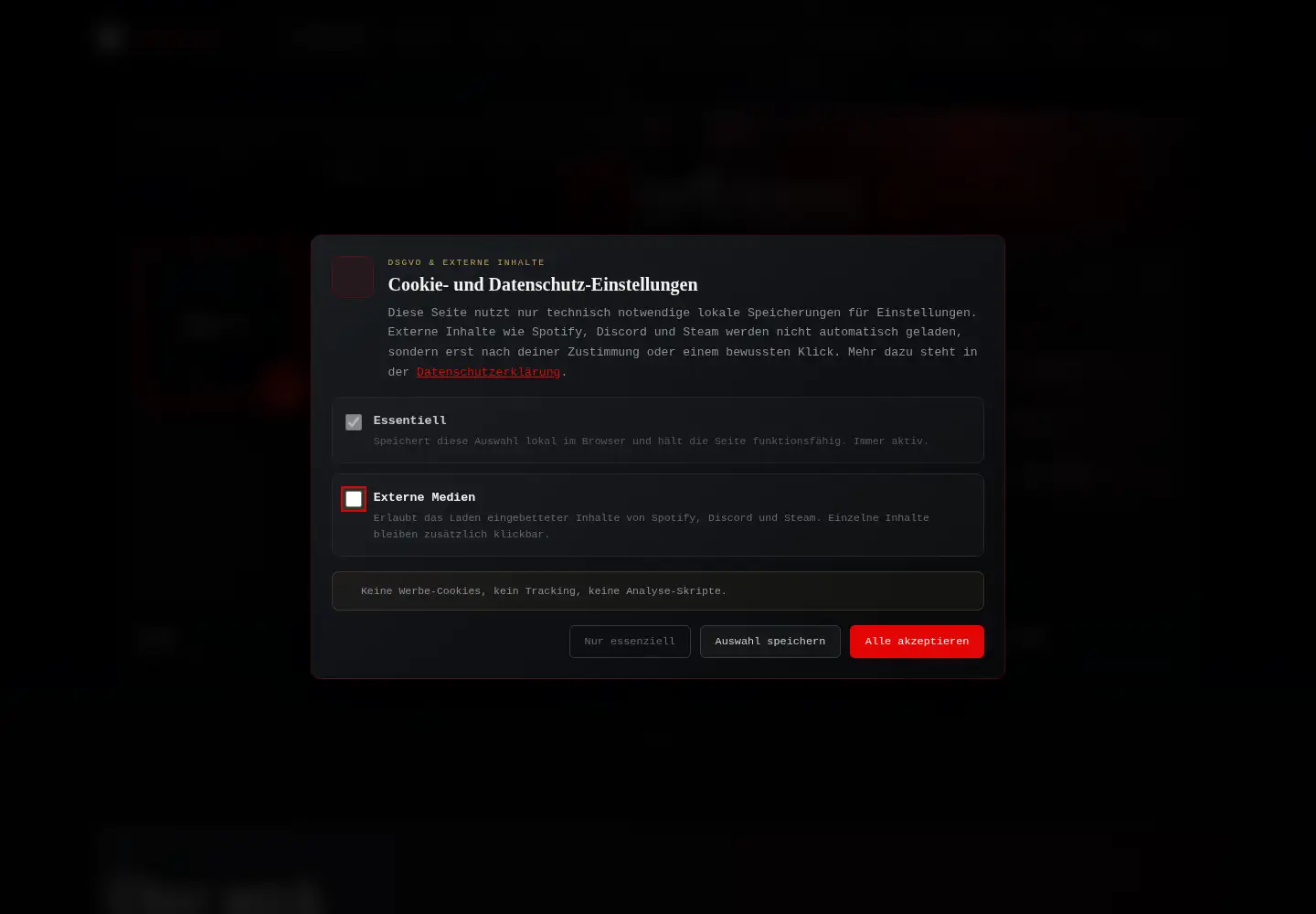 Screenshot of darkiyus.de