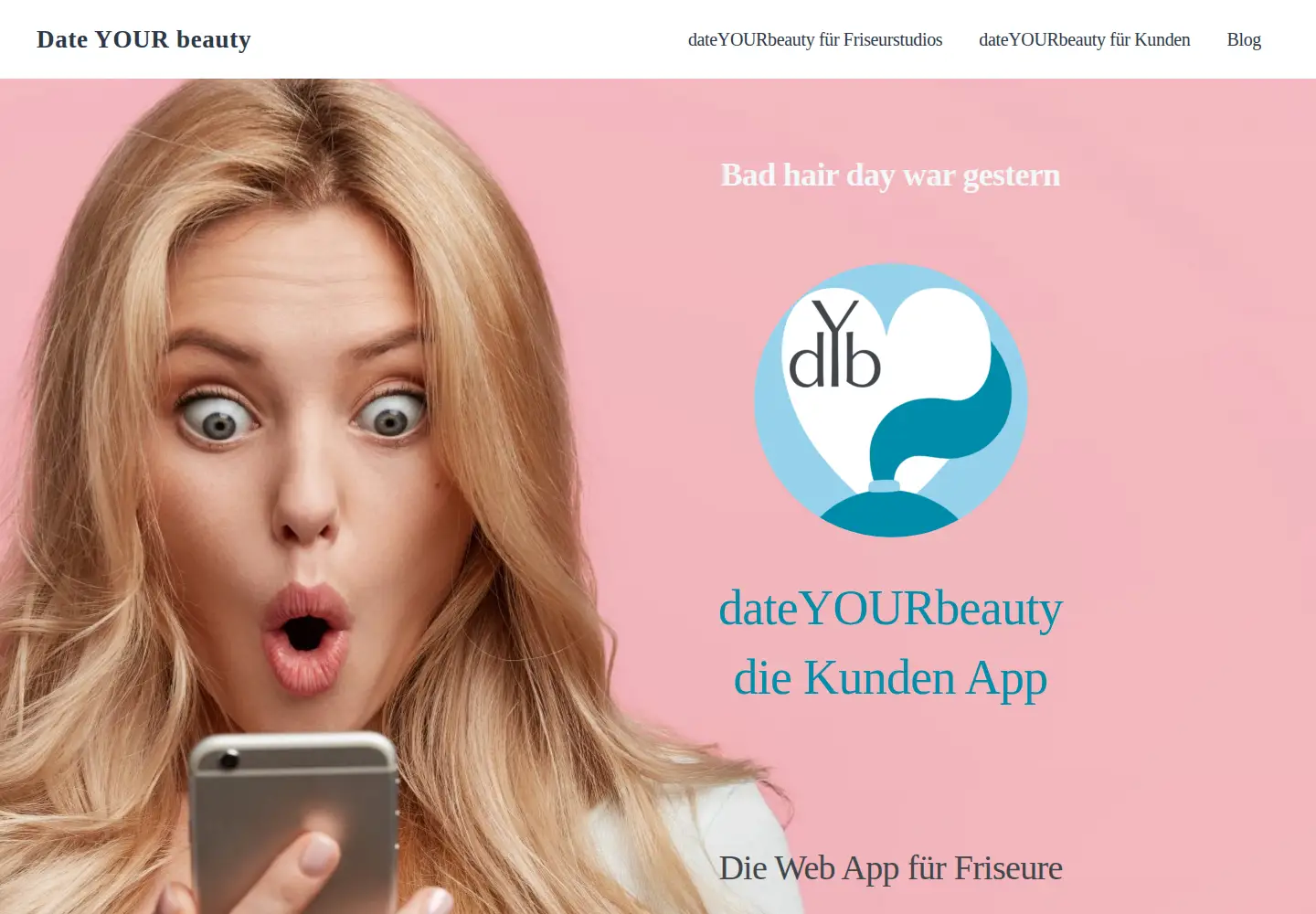 Captured homepage of dateyourbeauty.de in the current scan