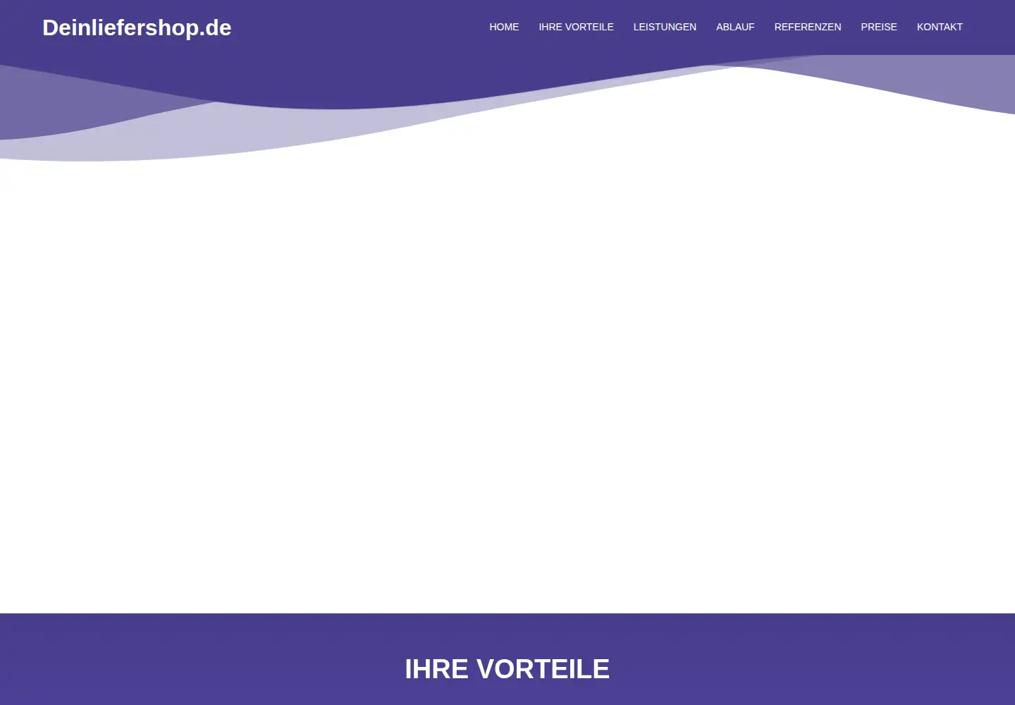 Captured homepage of deinliefershop.de in the current scan
