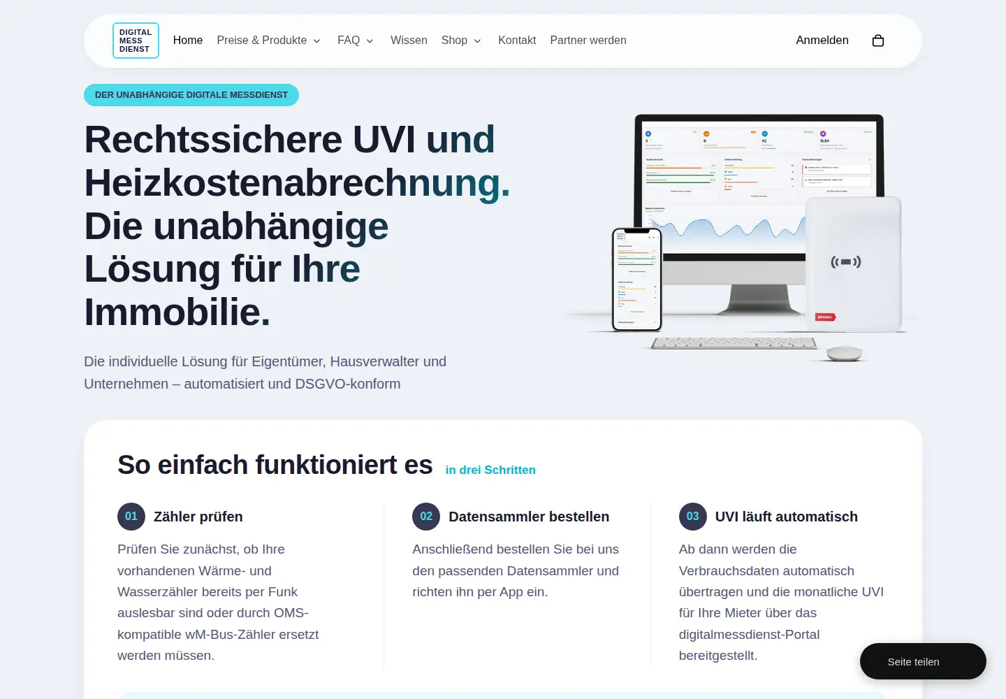 Screenshot of digitalmessdienst.de