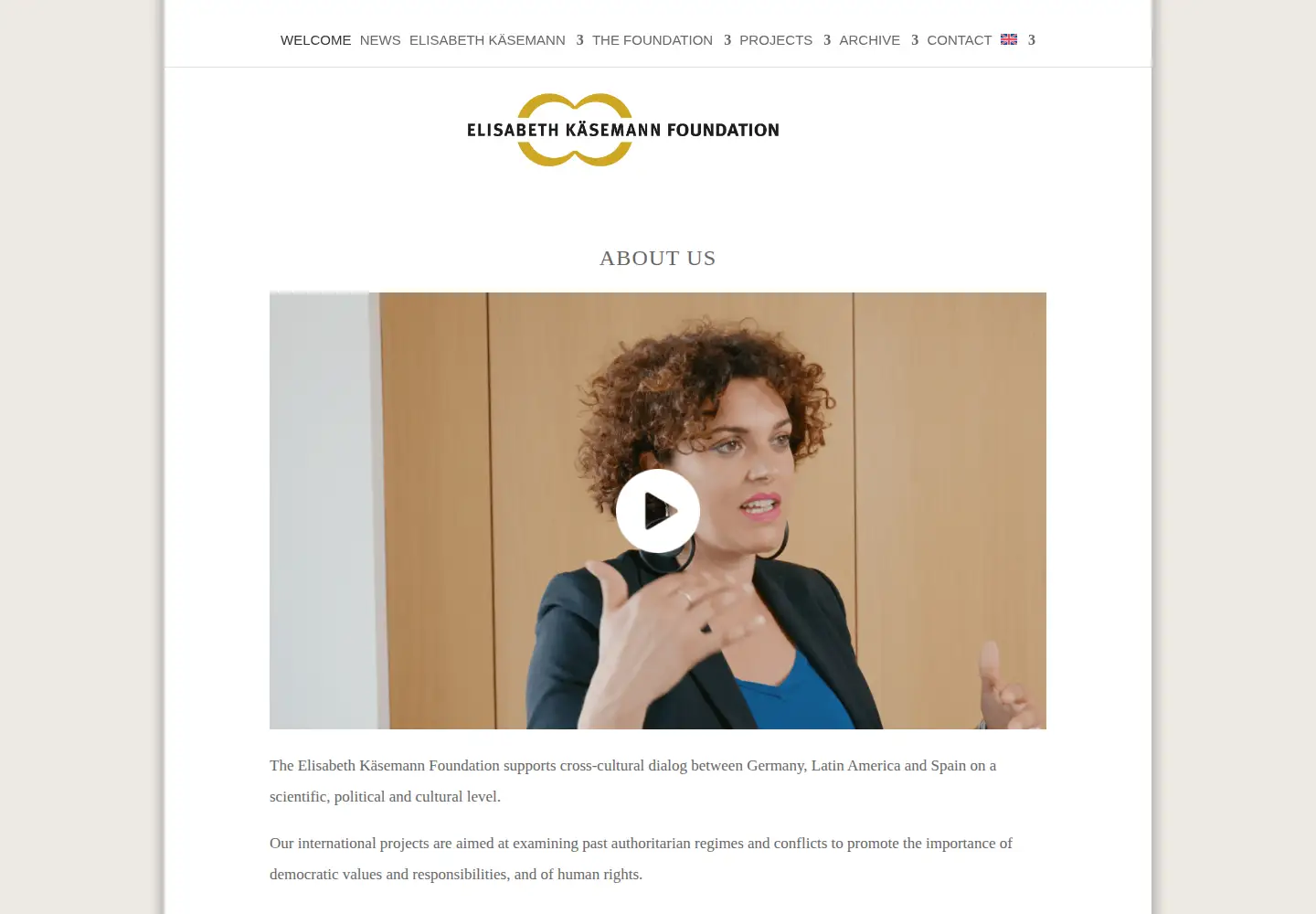 Screenshot of elisabeth-kaesemann-stiftung.de