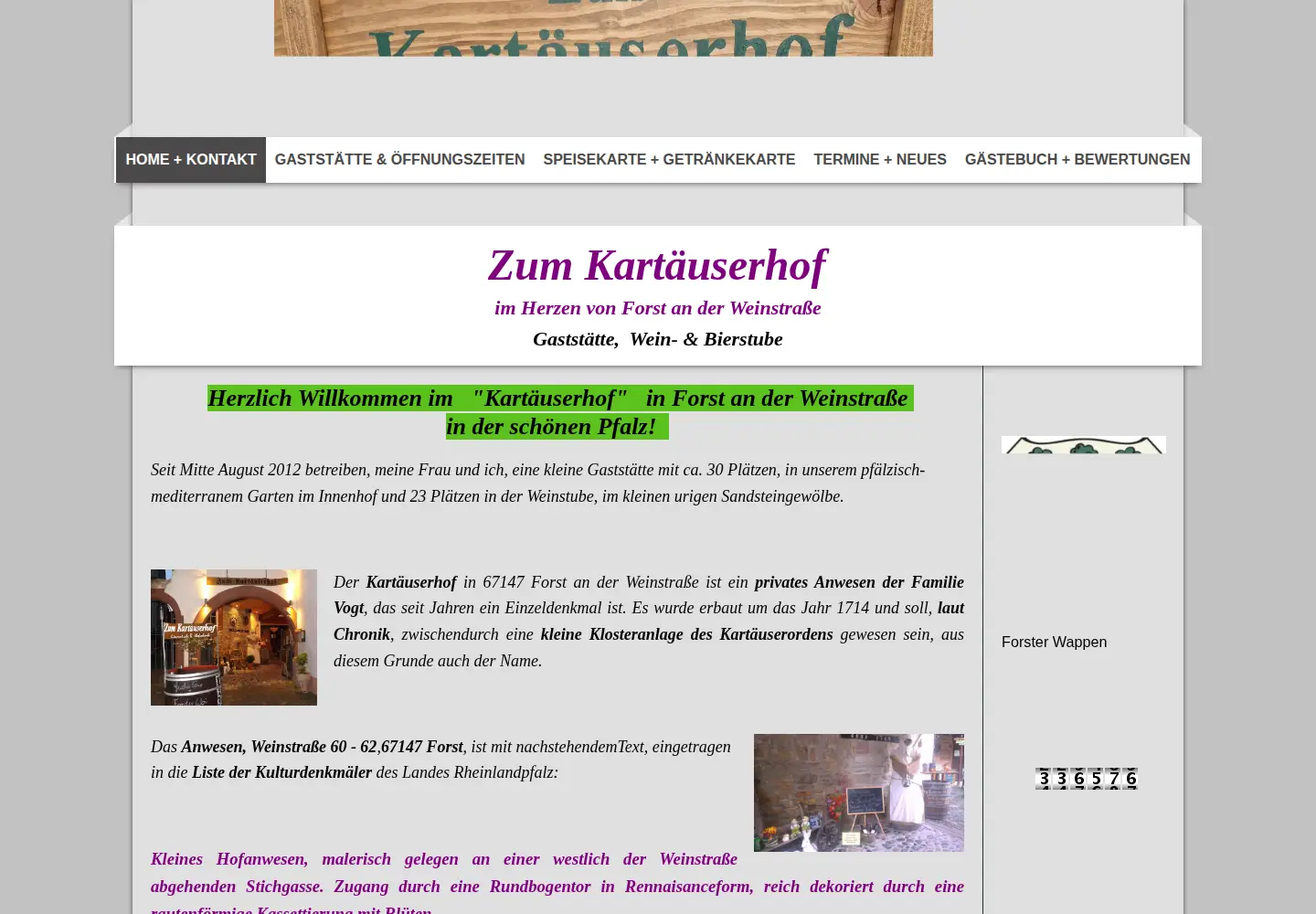 Screenshot of kartaeuserhof-forst.de