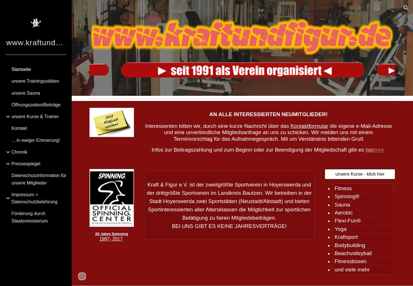 Screenshot of kraftundfigur.de