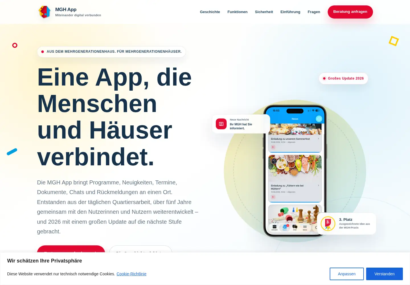 Screenshot of mgh-app.de