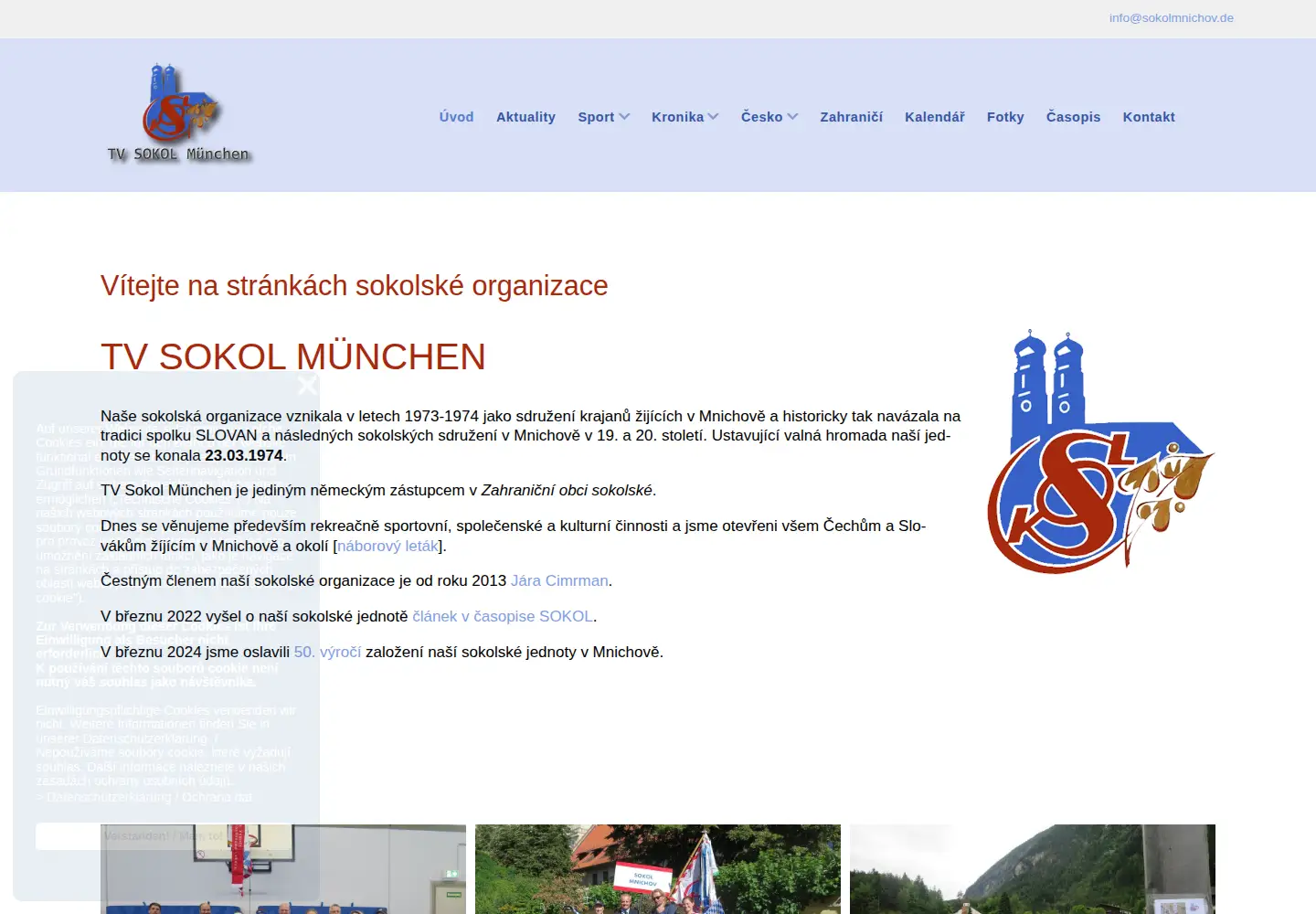 Screenshot of sokolmnichov.de