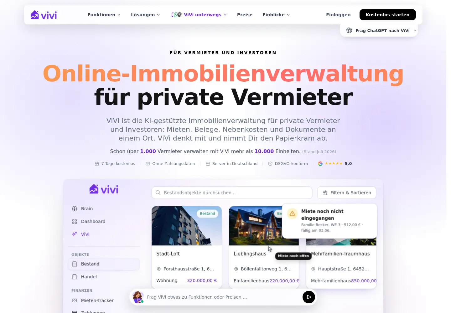 Screenshot of vivi-immo.de