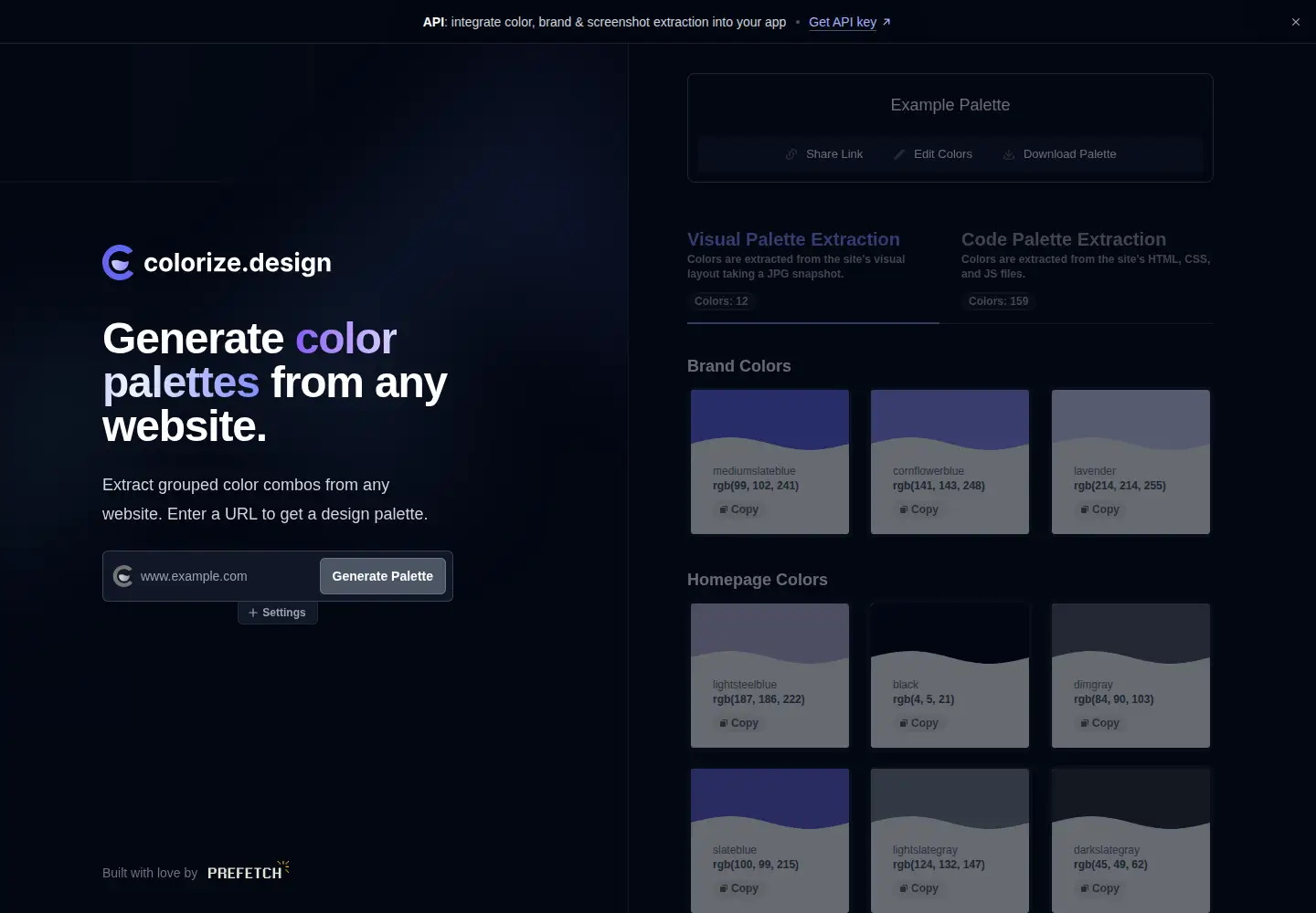 Screenshot of colorize.design
