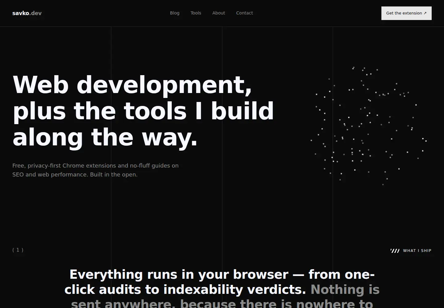 Screenshot of savko.dev