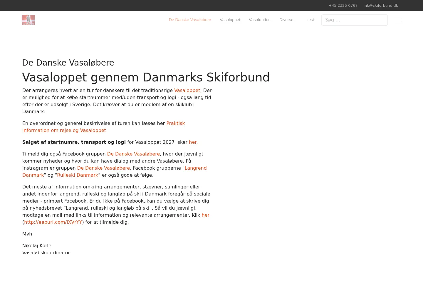Captured homepage of dedanskevasaloebere.dk in the current scan