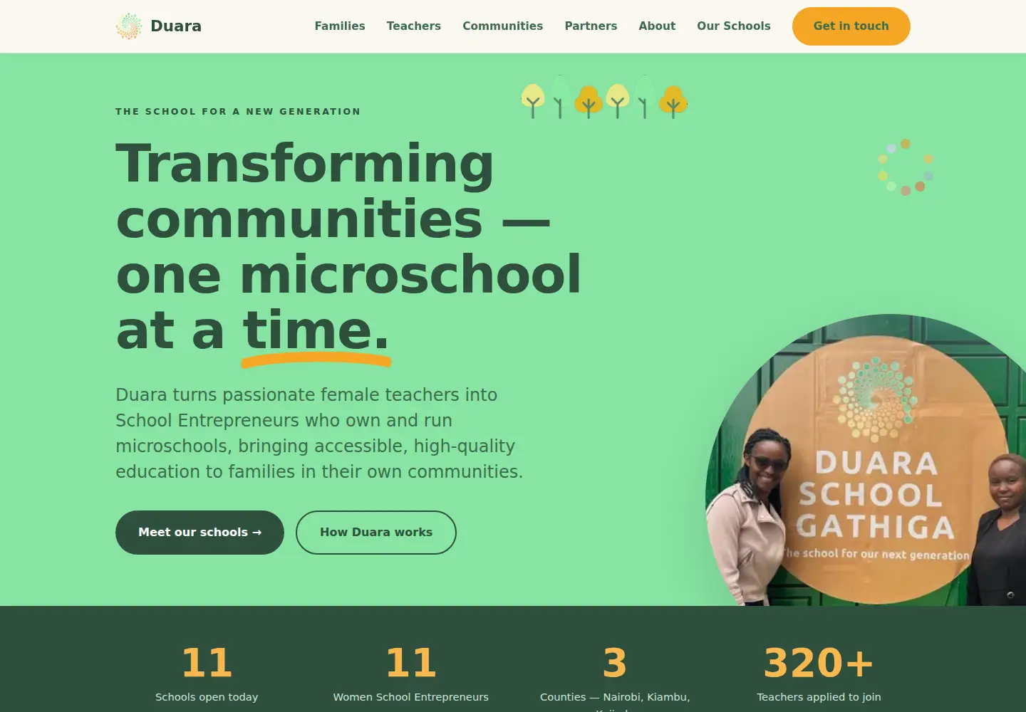 Screenshot of duara.education