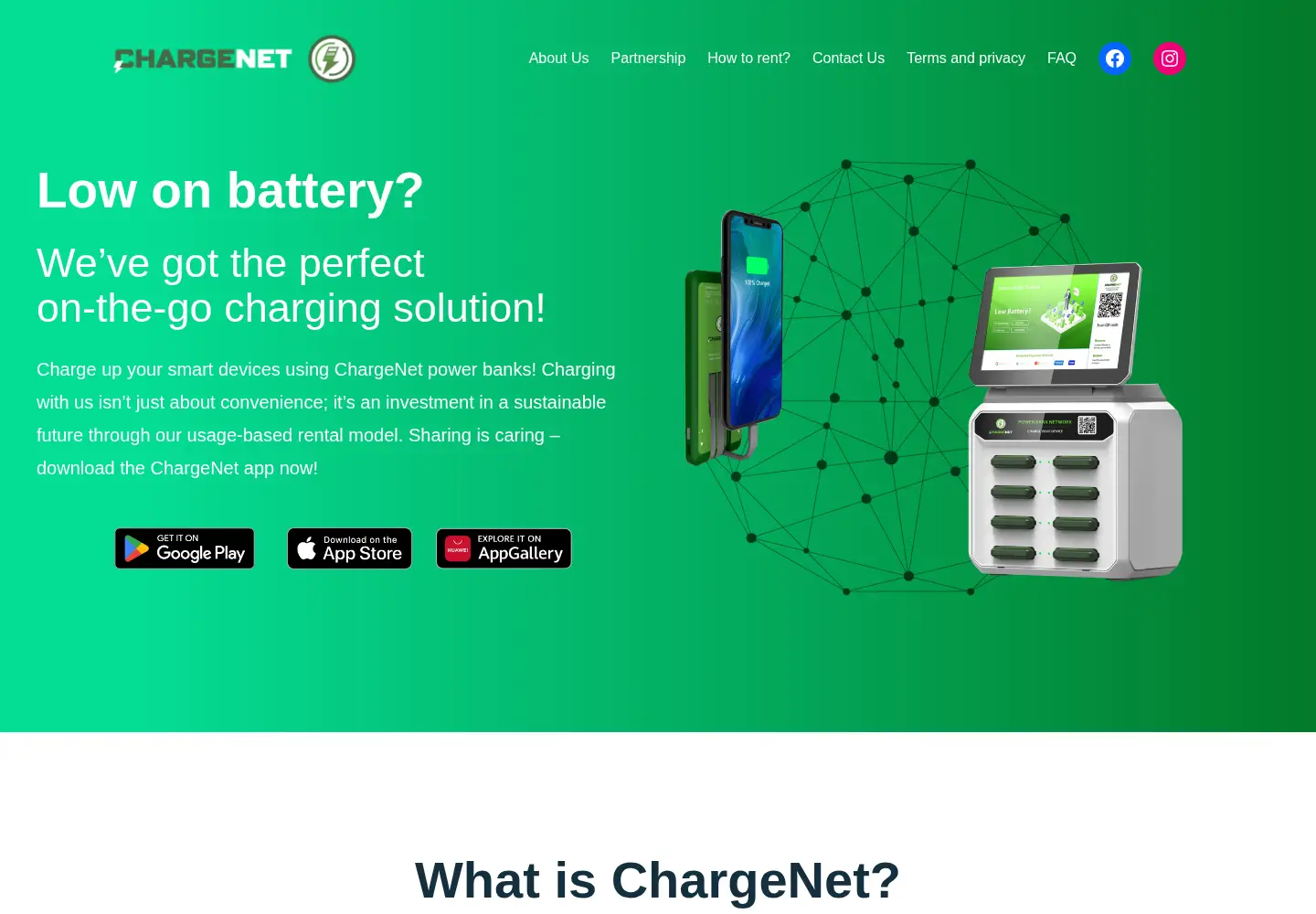 Captured homepage of chargenet.ee in the current scan
