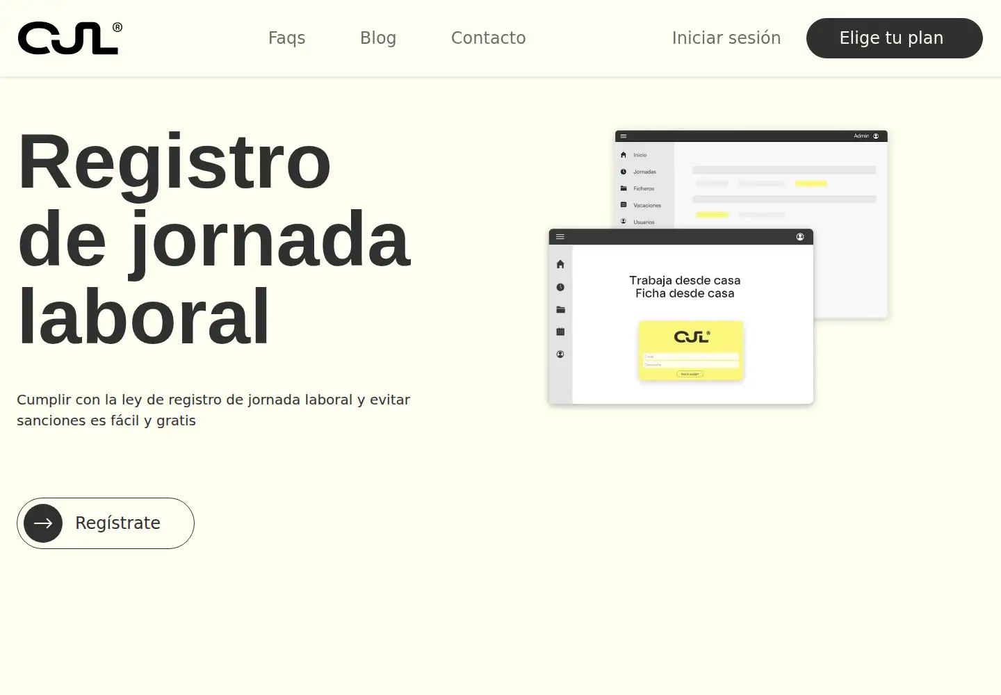 Screenshot of controldejornadalaboral.es