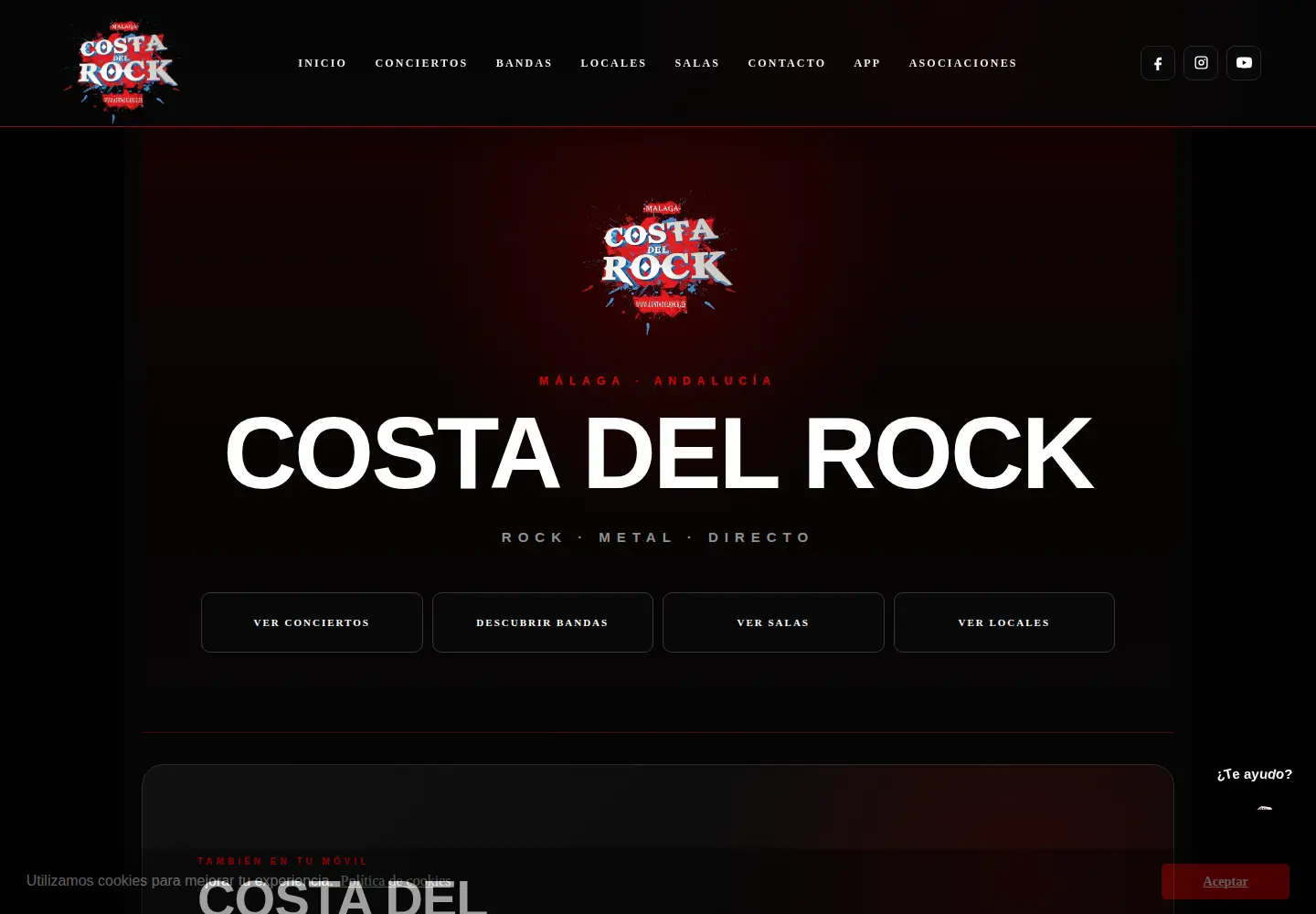 Screenshot of costadelrock.es