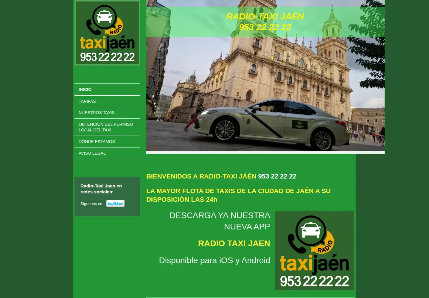 Screenshot of radiotaxijaen.es
