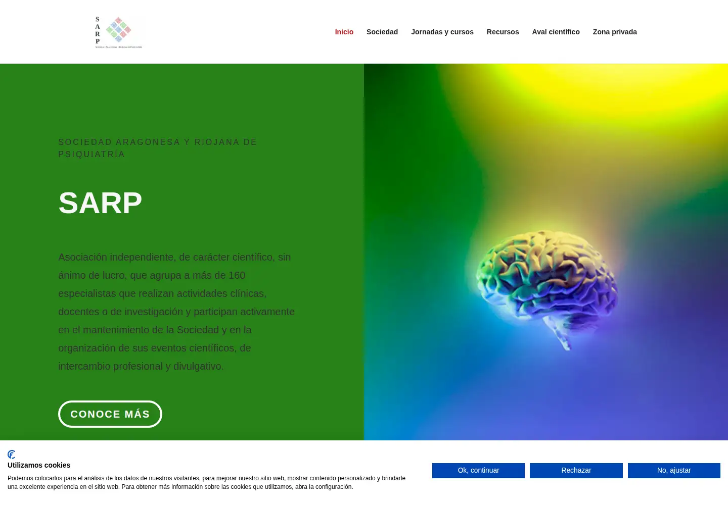 Captured homepage of sarpsiquiatria.es in the current scan