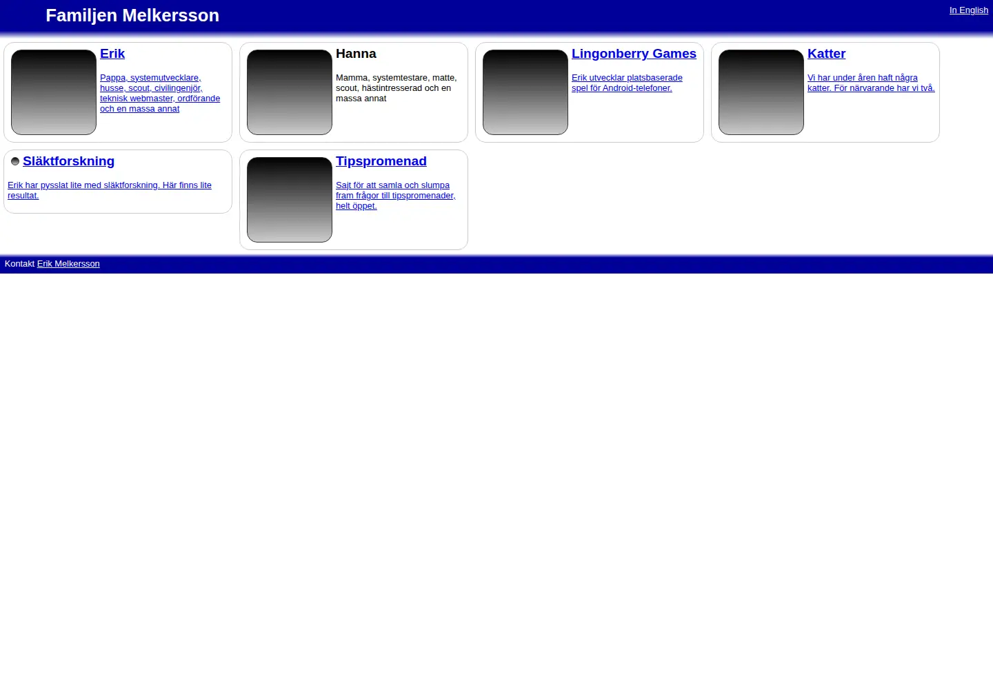 Screenshot of melkersson.eu