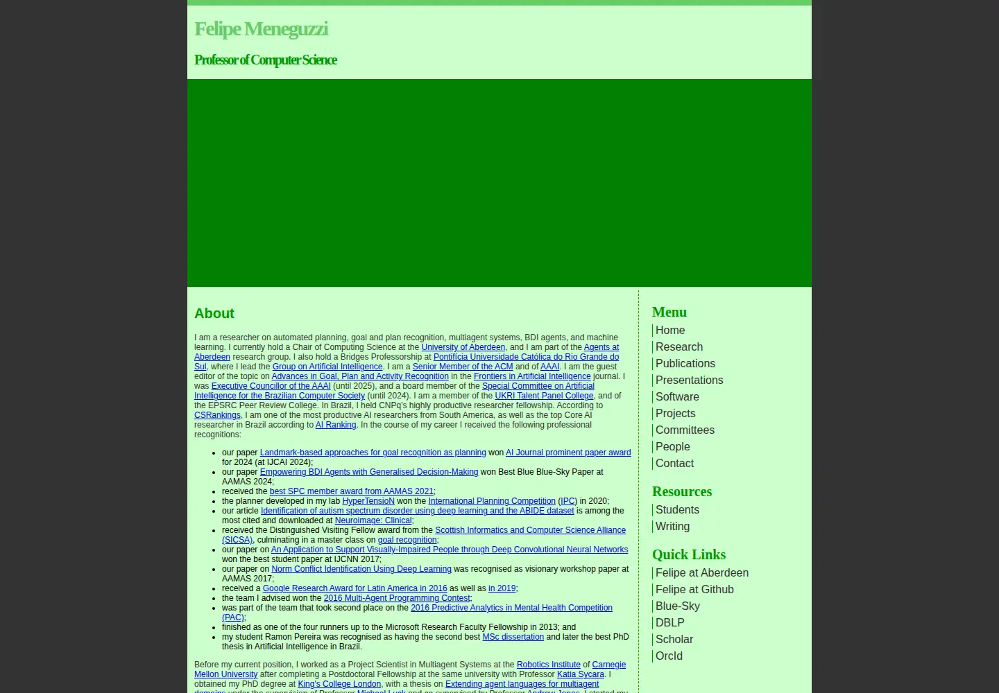 Captured homepage of meneguzzi.eu in the current scan