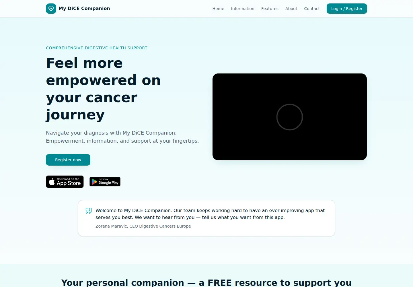 Screenshot of mydicecompanion.eu