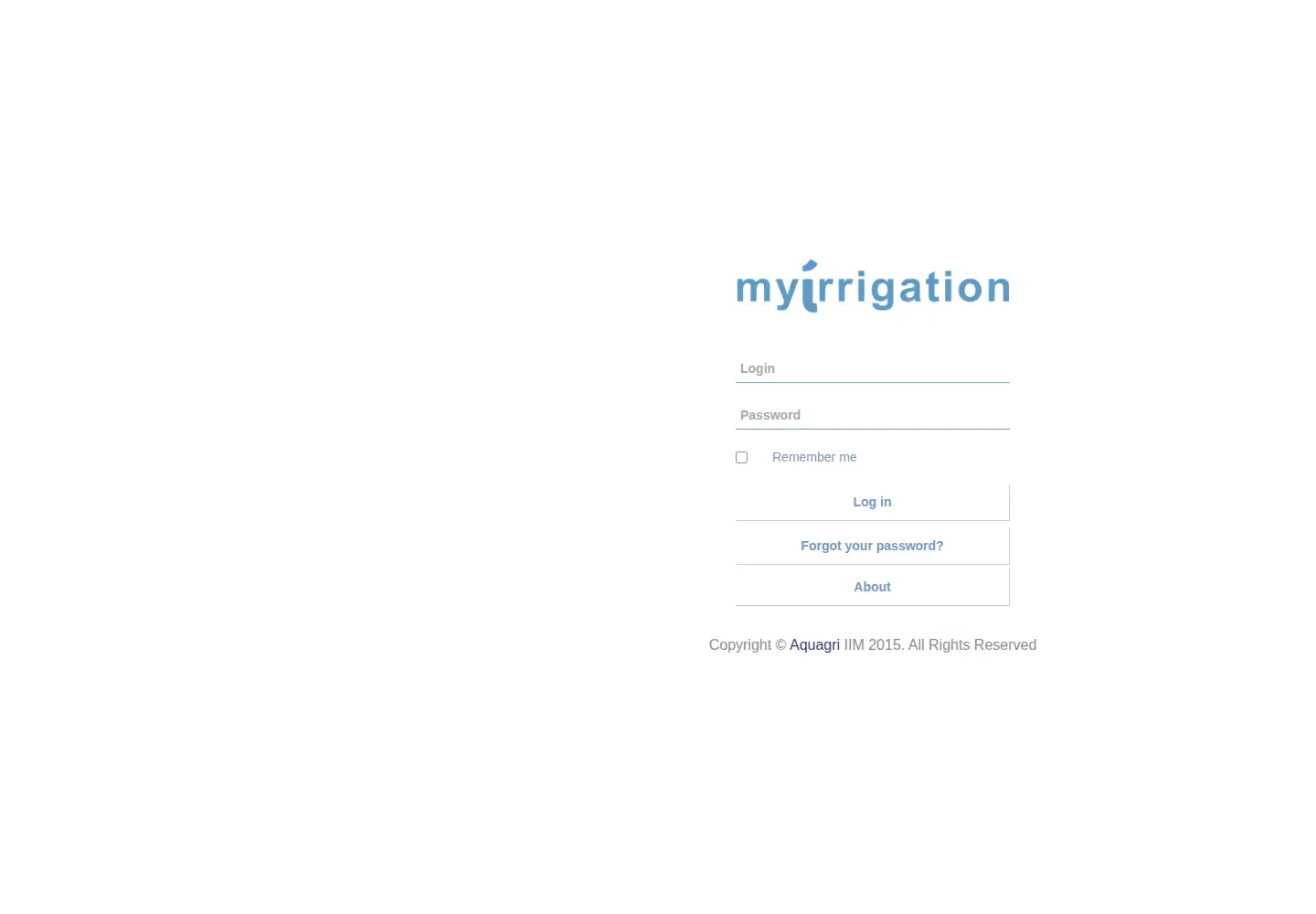 Screenshot of myirrigation.eu