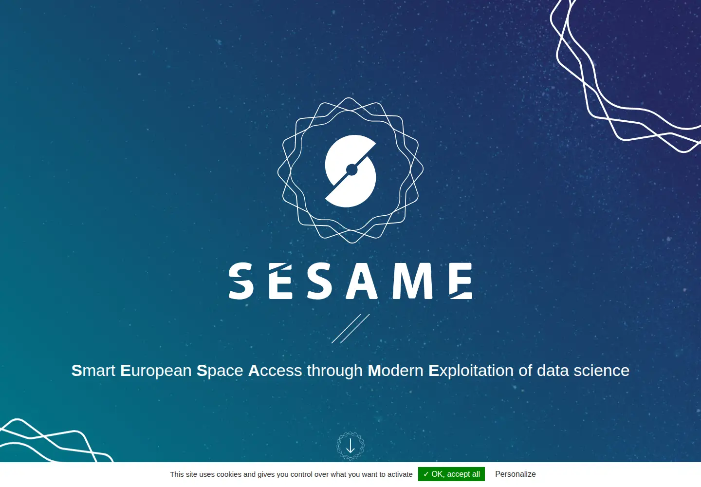 Screenshot of sesame-space.eu