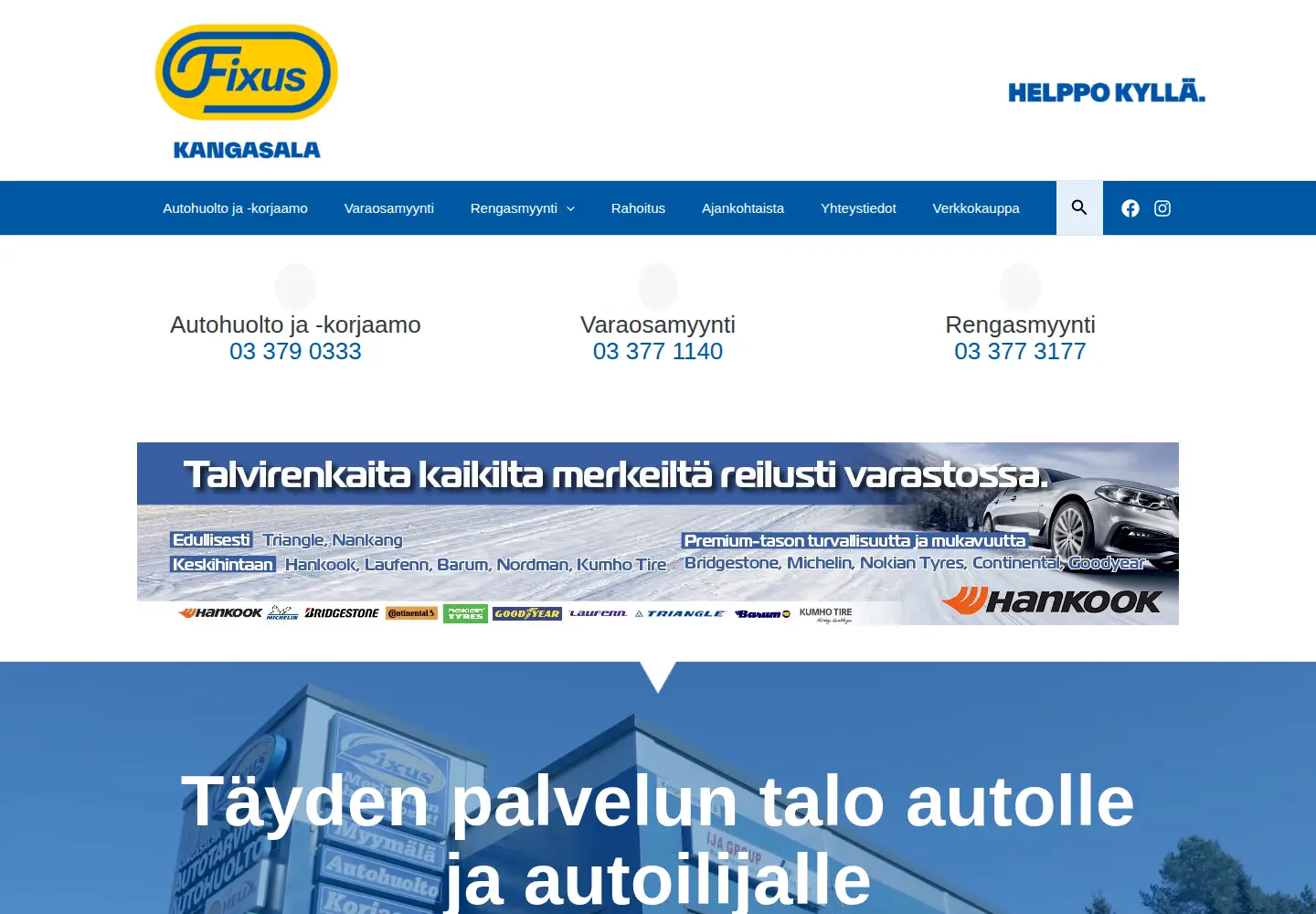 Screenshot of fixuskangasala.fi