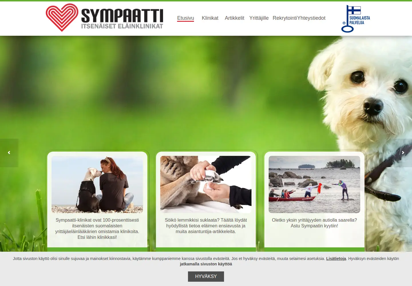 Screenshot of lemmikkibonus.fi