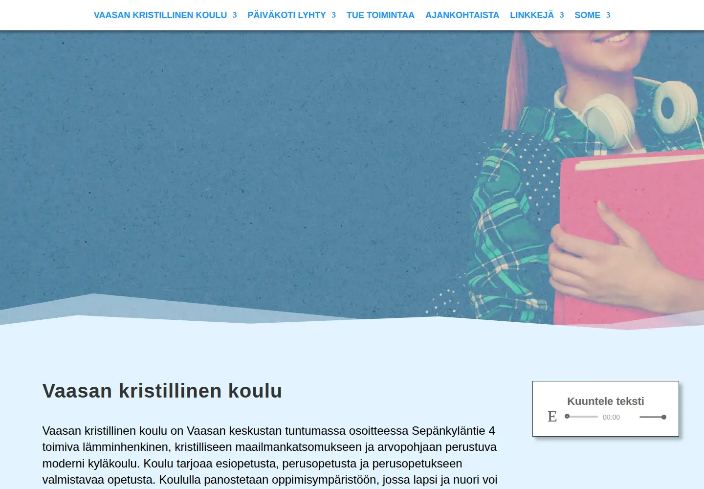Captured homepage of vakri.fi in the current scan