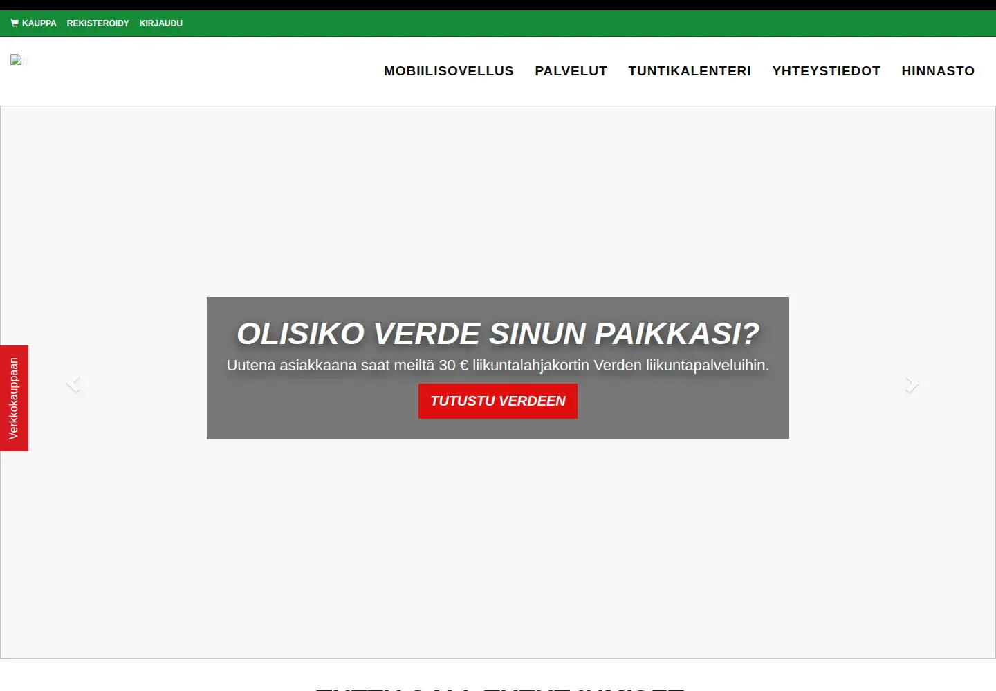 Screenshot of verde.fi